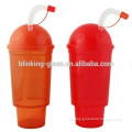 3D plastic straw cup,football sippy cups, children's suction cup, advertising cup, plastic cup